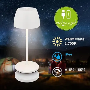 Настольная лампа BRILONER Mini LED Аккумуляторная IP44 Белый synthetic.ua - Фото 1