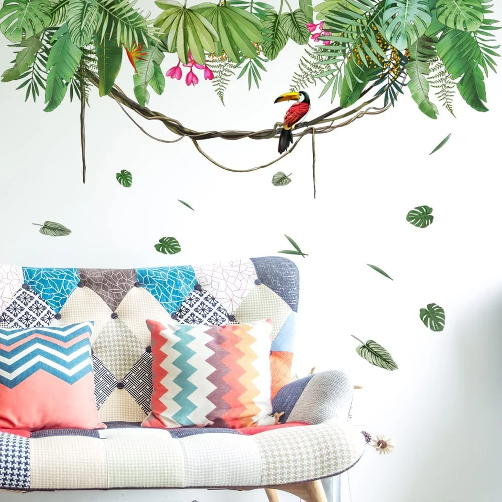 Наклейка для стін Runtoo Palm Leaves Green Jungle, фото №3