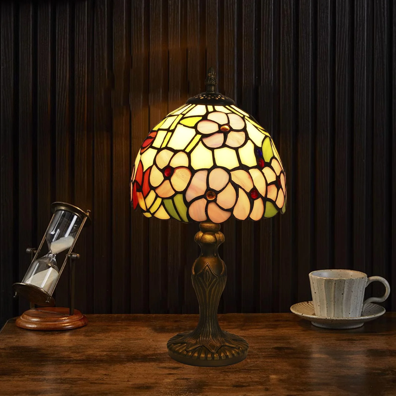 Настільна лампа Fumat Tiffany Small Retro Stained Glass 20 x 20 x 38 см, фото №5