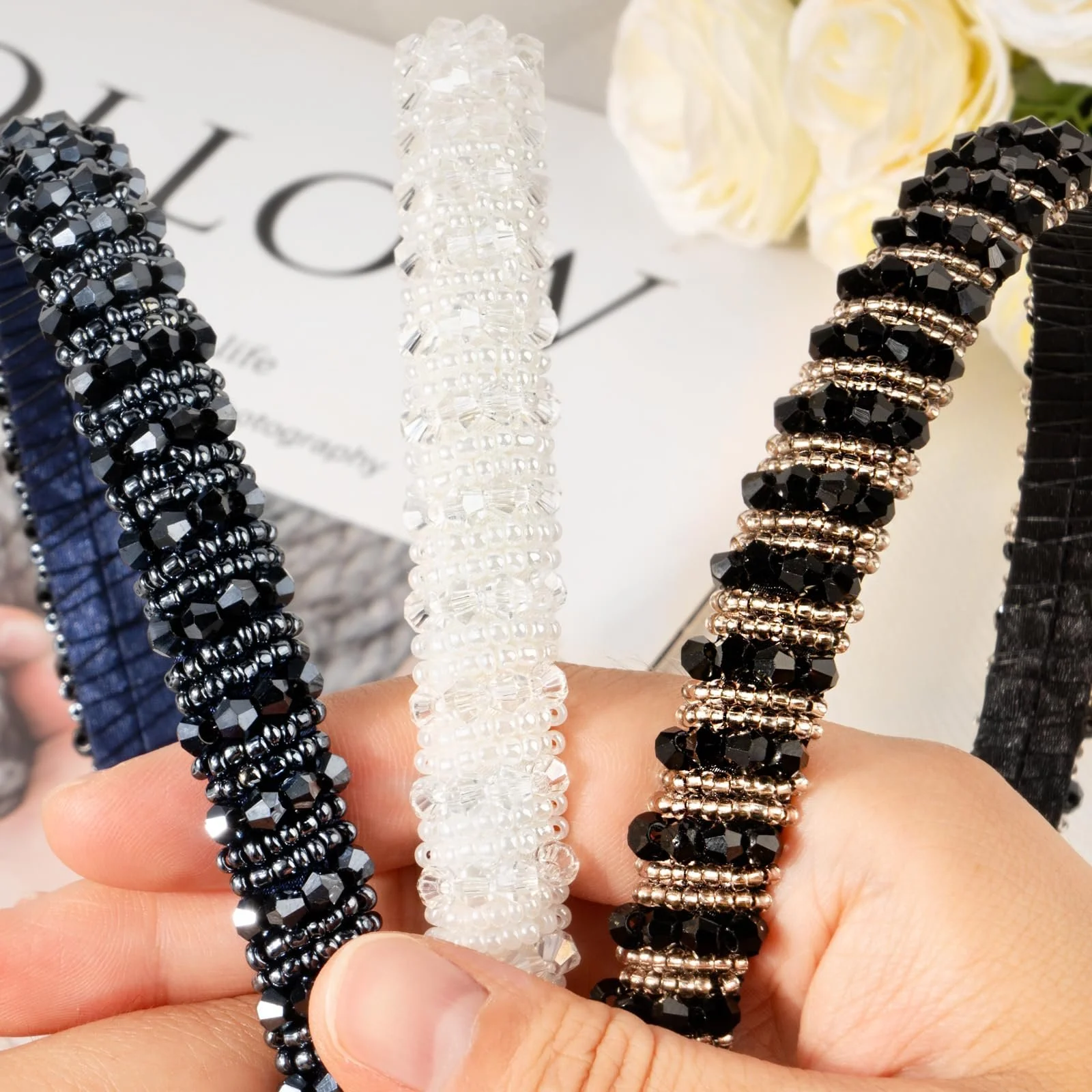 Обруч для волос с 3 стразами Dirndl, фото №5