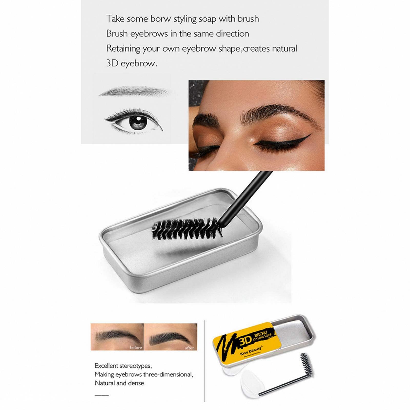 Віск для формування брів з пензлем Водостійкий для створення 3D брів, фото №6 Віск для формування брів з пензлем Водостійкий для створення 3D брів, фото №6