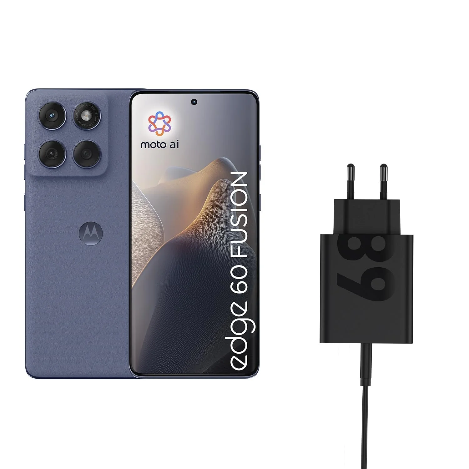 Смартфон Motorola Edge 60 Fusion Pantone Slipstream + Зарядний пристрій Motorola 68W TurboPower, фото №1