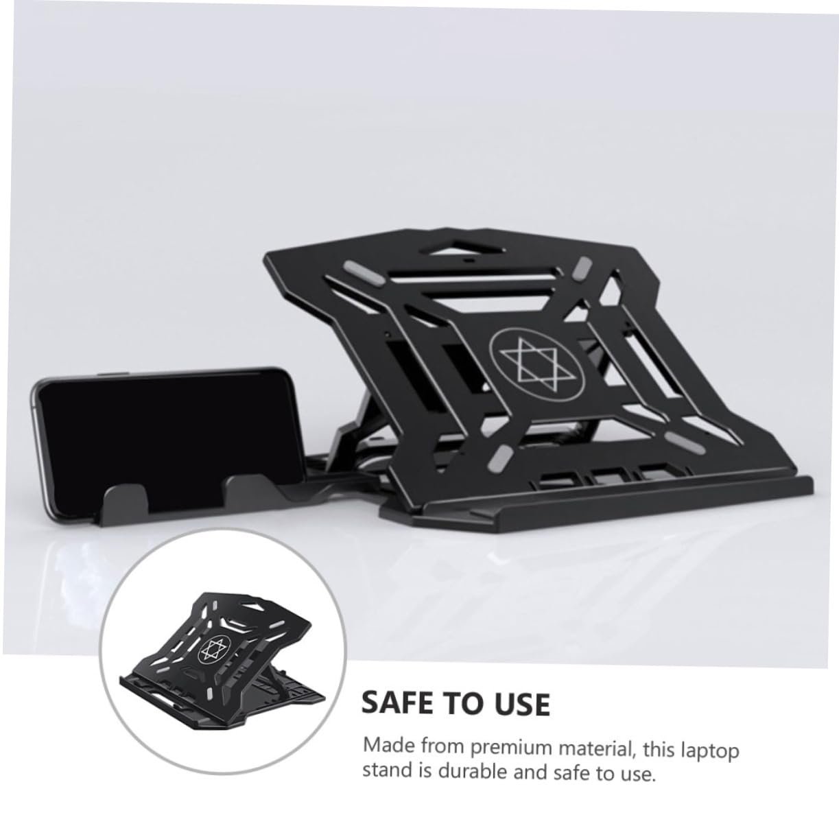 Подставка для ноутбука Складная Регулируемая по высоте Держатель для ноутбука для эргономичной работы Портативная для школы Офиса и дома Улучшает комфорт во время работы, фото №8 Подставка для ноутбука Складная Регулируемая по высоте Держатель для ноутбука для эргономичной работы Портативная для школы Офиса и дома Улучшает комфорт во время работы, фото №8