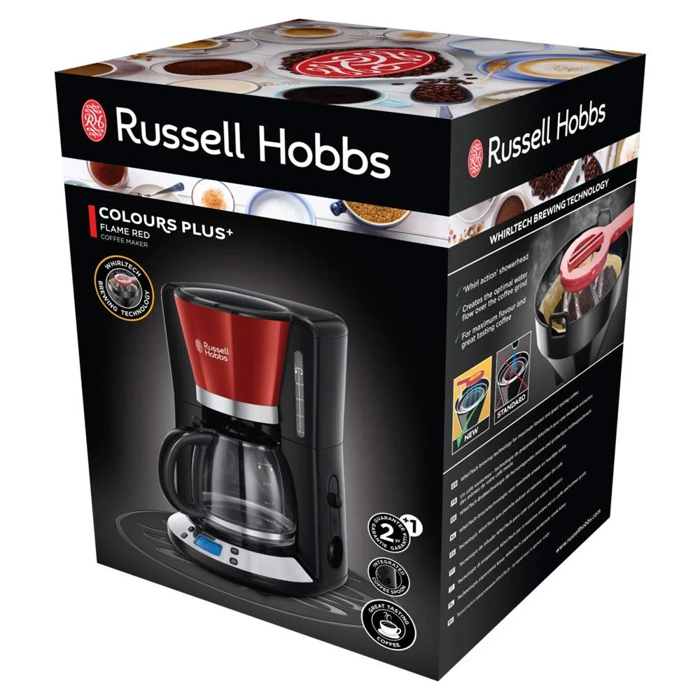 Кавоварка та тостер Russell Hobbs Colours+ 1.25 л червоні, фото №6