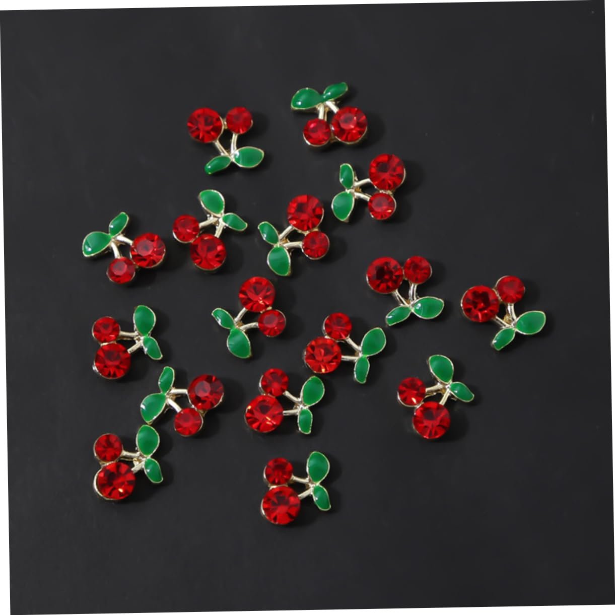 Прикраса для манікюру minkissy, 128 шт, у формі вишень, блискучі, фото №2