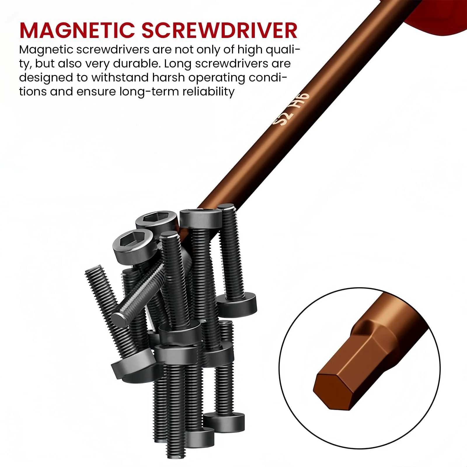 Набір викруток Torx магнітних довгих 300 мм 6 шт. (T10, T15, T20, T25, T27, T30), фото №4