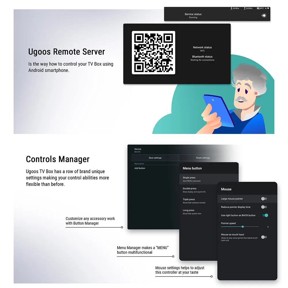 Медиаплеер Ugoos AM9 PRO Amlogic S905X5-J 4/64 WIFI6 AIPQ AISR Dolby Vision, фото №8 Медиаплеер Ugoos AM9 PRO Amlogic S905X5-J 4/64 WIFI6 AIPQ AISR Dolby Vision, фото №8