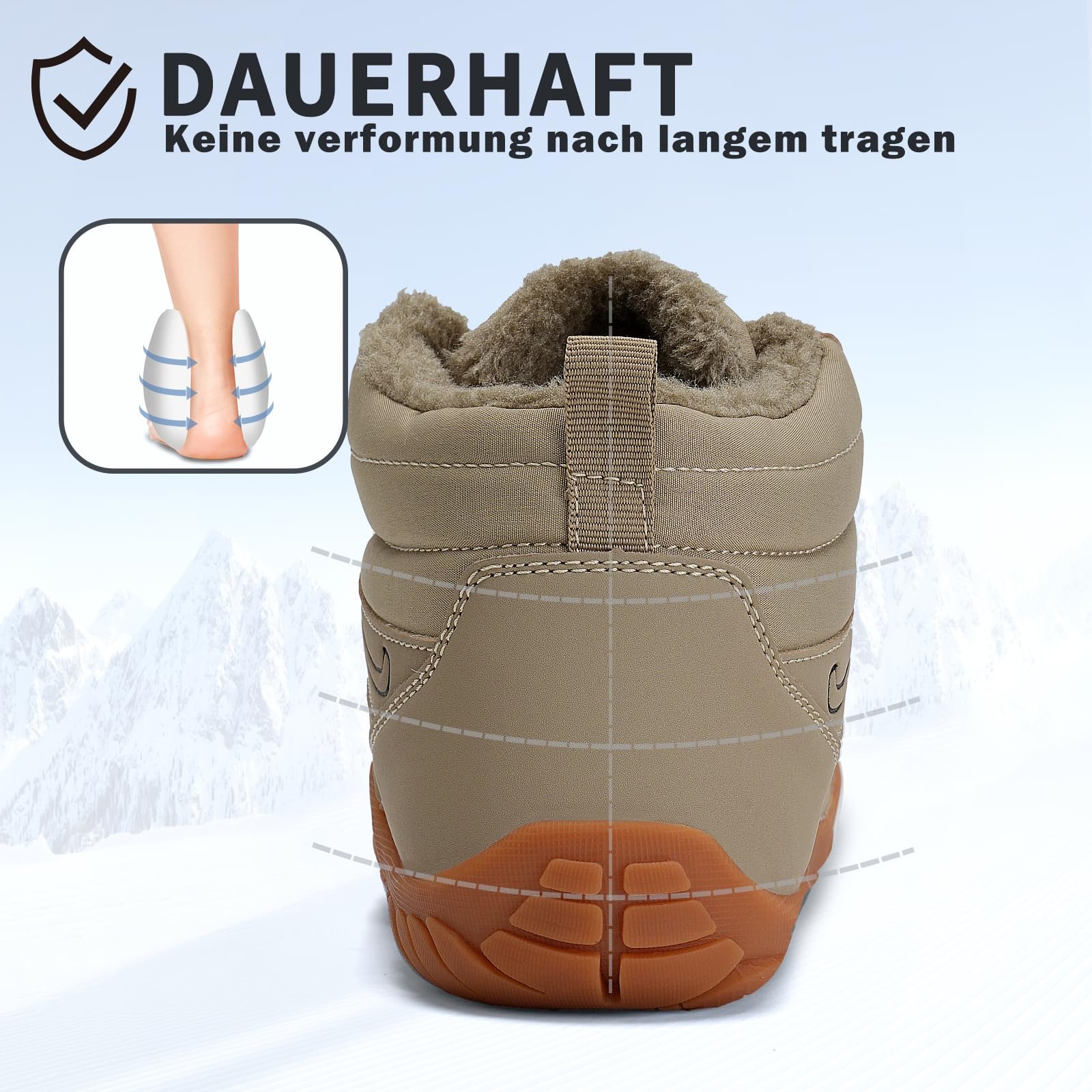 Ботинки Mabove Зимние Barefoot Трейл Обувь утеплённые мужские и женские, фото №5