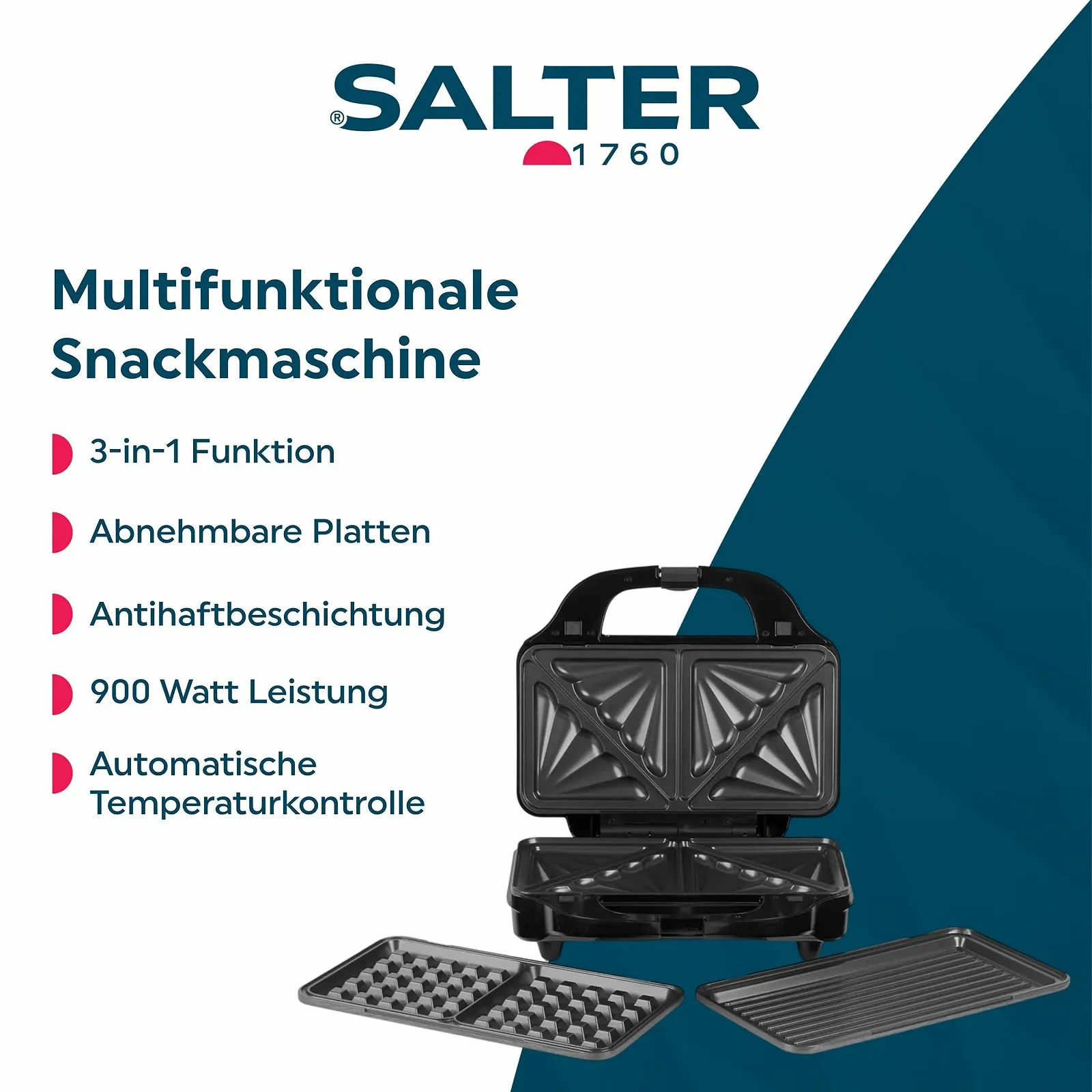 Сендвічниця 3-в-1 Salter EK2143TFVDE, фото №2