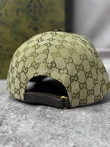 Кепка Gucci с кожаным козырьком с027 synthetic.ua - Фото 1