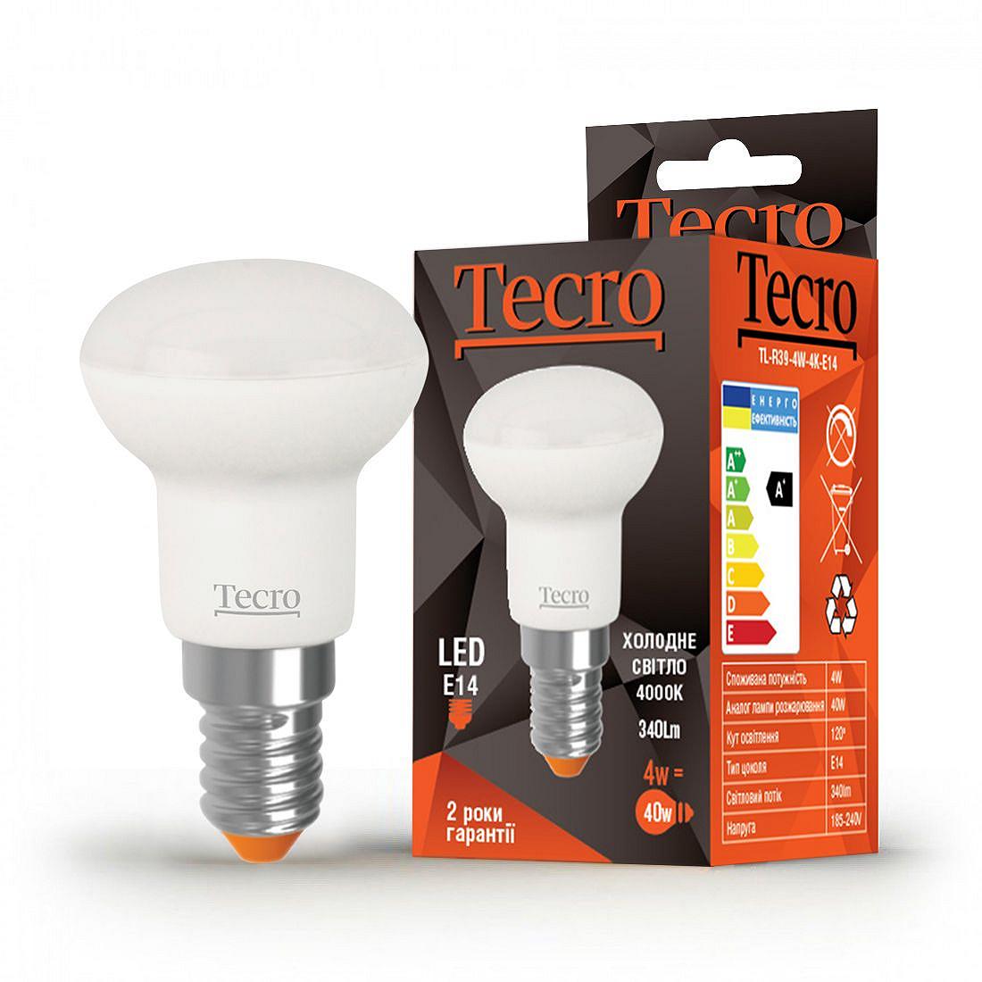 Лампа LED Tecro TL-R39-4W-4K-E14 4W 4000K E14, фото №1