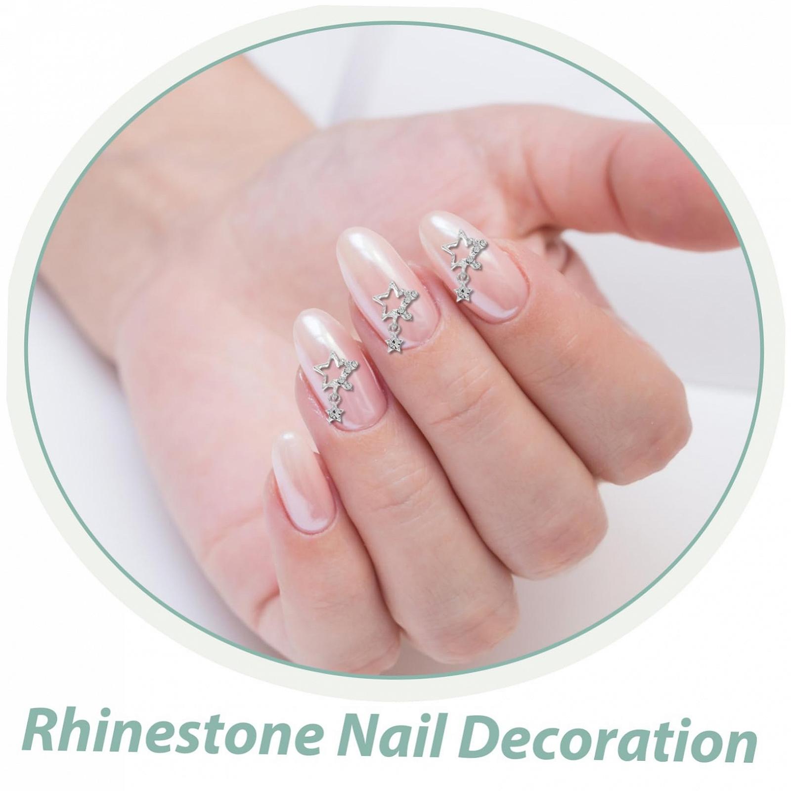 Підвіска для нігтів FRCOLOR, 10 шт, зі стразами, маленька, фото №9