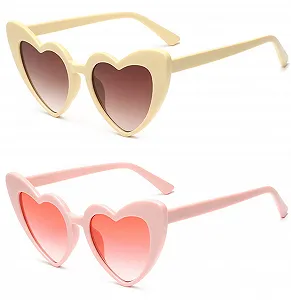 Солнцезащитные очки Женские Сердцевидные, Винтажные - Фото 1