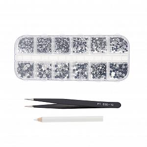 COHEALI 1 Набор для макияжа со стразами, гель, аксессуары для ногтей, стразы, драгоценные камни, аксессуары для ногтевой студии, украшения для маникюра своими руками, наклейки для ногтей, принадлежности для маникюра своими руками, гель из нержавеющей стали, акрил 3D - Фото 1