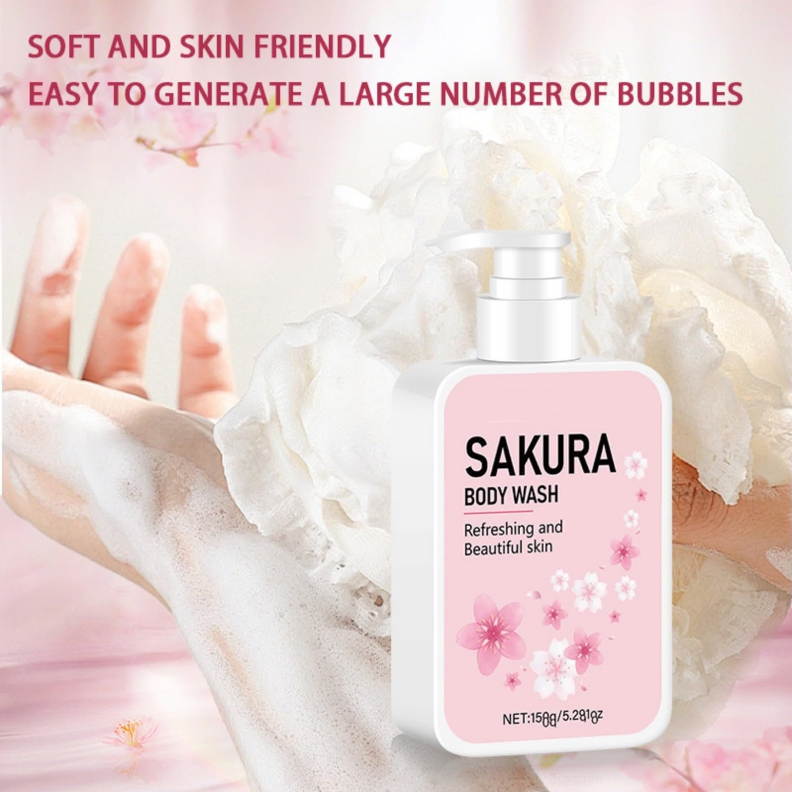 Гель для душу та лосьйон для тіла Cherry Blossom зволожувальний очищувальний для сухої шкіри 150 мл, фото №5