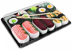 Унисекс Носки Sushi Rainbow Лосось Tamago Тунец 2 x Maki 5 пар - Фото 1