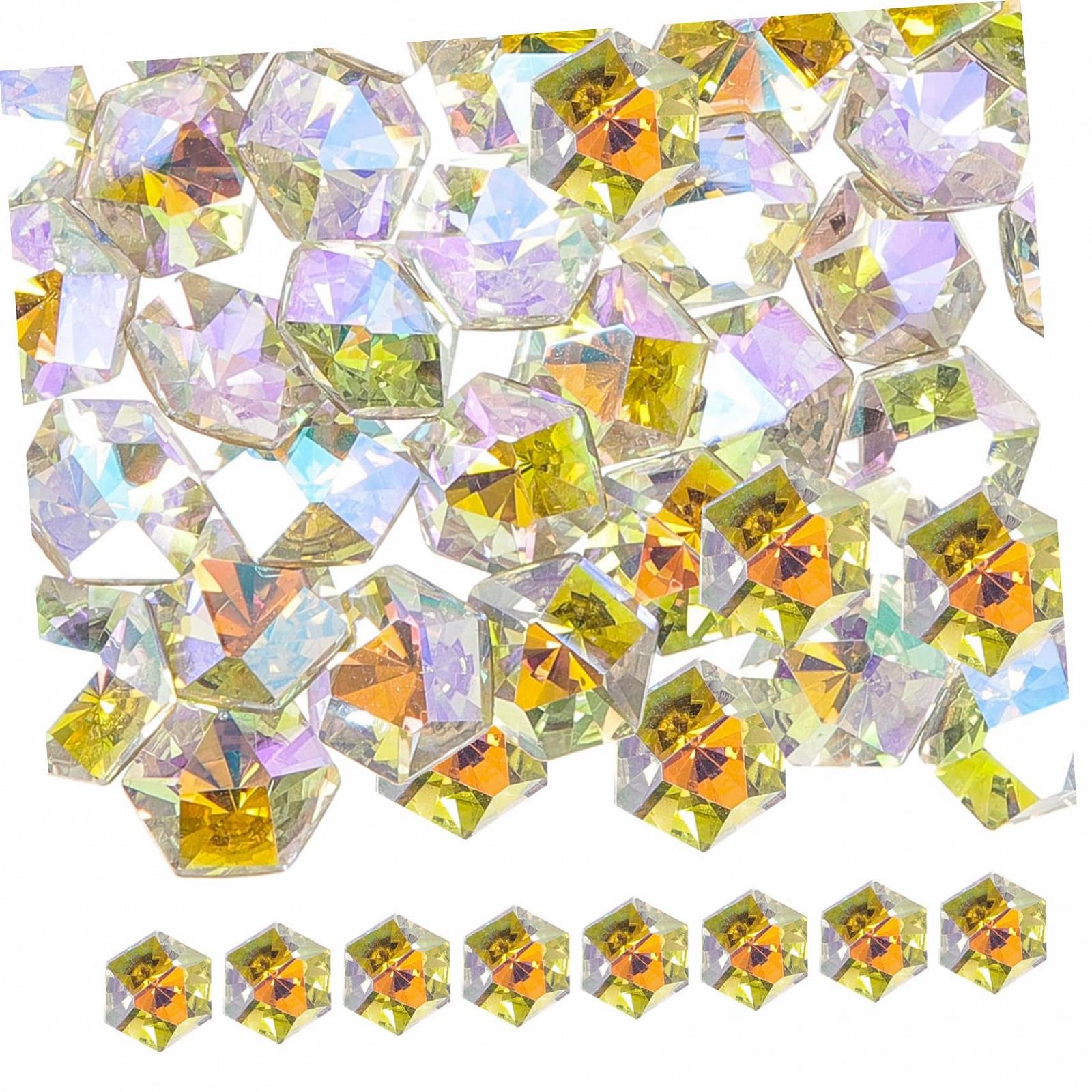 Стрази для нігтів шестикутні 50 шт. довговічні та підходять для манікюру та особливих випадків, фото №1