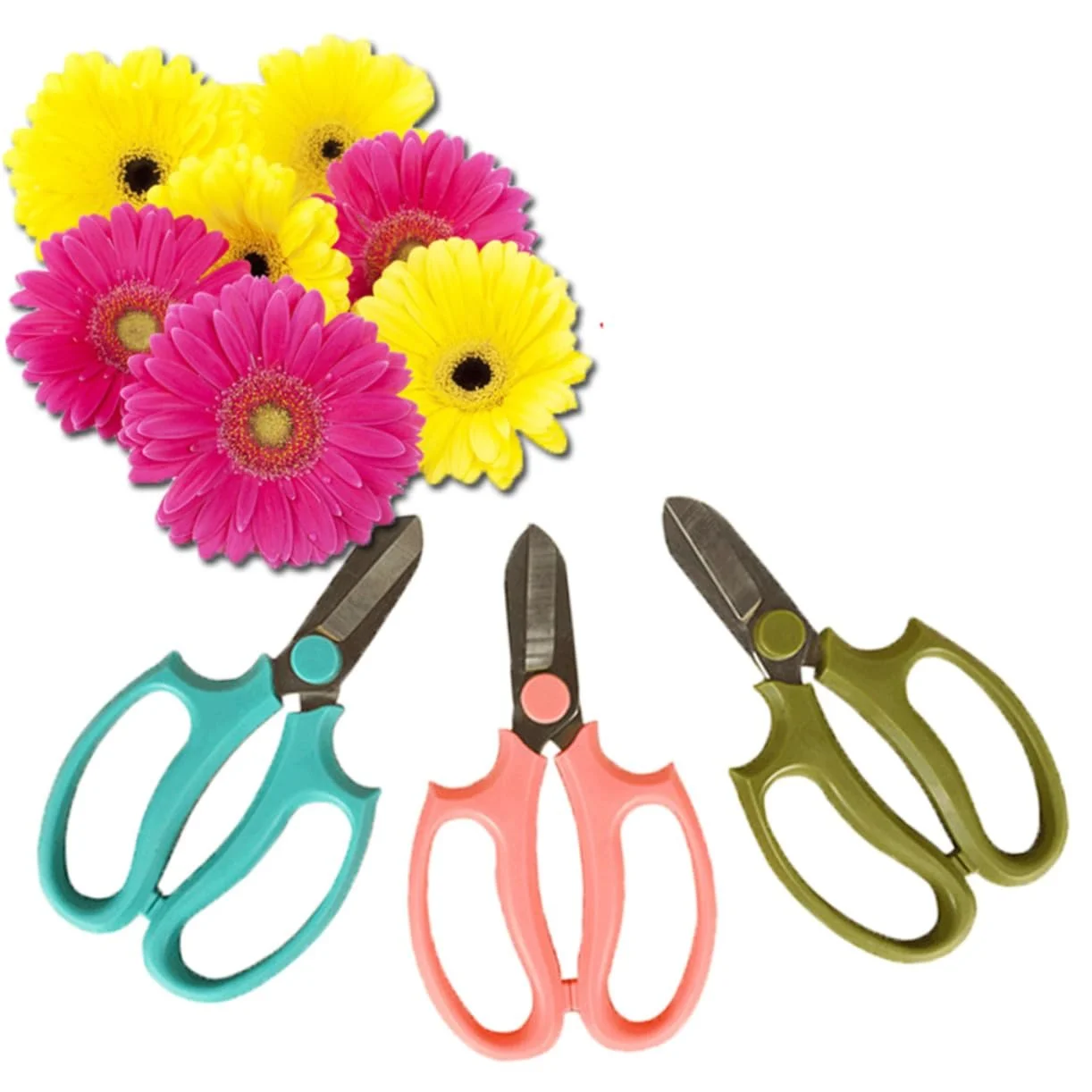 Секатор садовий Happyyami 1 шт. для квітів вуглецева сталь Синій, фото №2