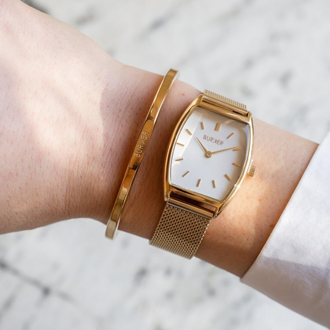 Женские часы BURKER Grace Овальные Аналоговые Кварцевые 25 мм Золотой Белый, фото №4 Женские часы BURKER Grace Овальные Аналоговые Кварцевые 25 мм Золотой Белый, фото №4