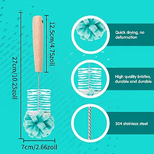Йоржик для пляшок для Sodastream 27 см з ергономічною ручкою та губкою synthetic.ua - Фото 1