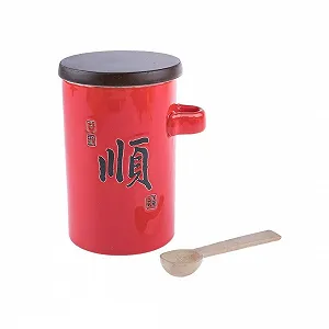 Чайник-заварник Lachineuse Китайський Червоний з ложкою та кришкою, китайські ієрогліфи - Фото 1