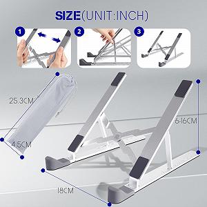 Підставка для ноутбука POWERSUP, регульована з 8-ступеневим регулюванням кута нахилу synthetic.ua - Фото 1