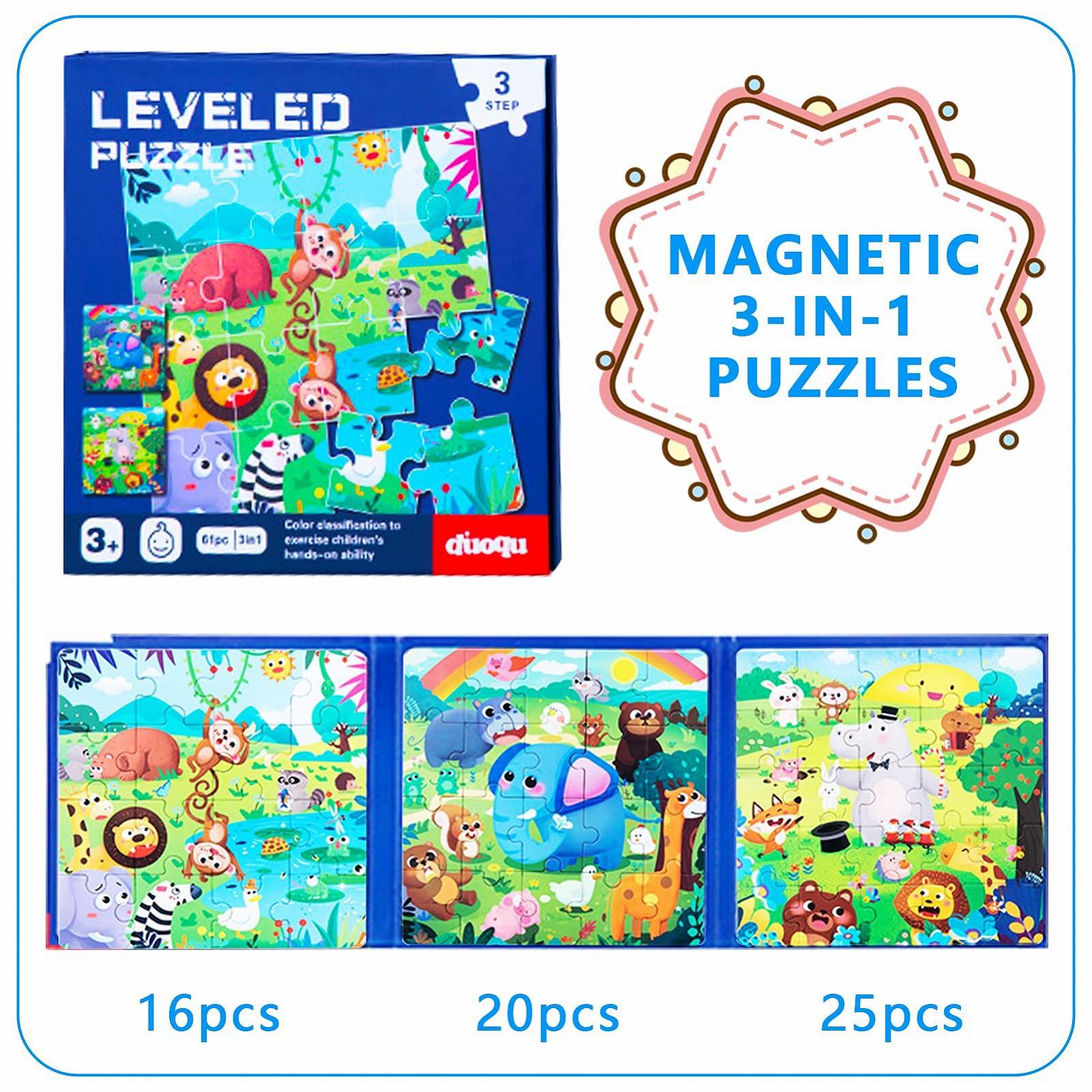 Магнитный пазл Shinybox Дитячий Дорожня гра Обучающая игрушка для детей в машину и самолет, фото №3