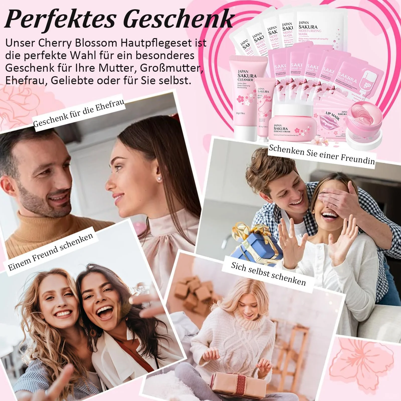 Набір для догляду за шкірою Sakura, 19 шт, фото №4