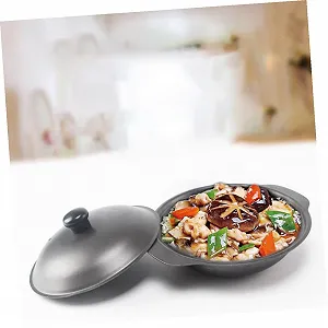 Каструля-жаровня чавунна TOYANDONA з кришкою Жовтий synthetic.ua - Фото 1