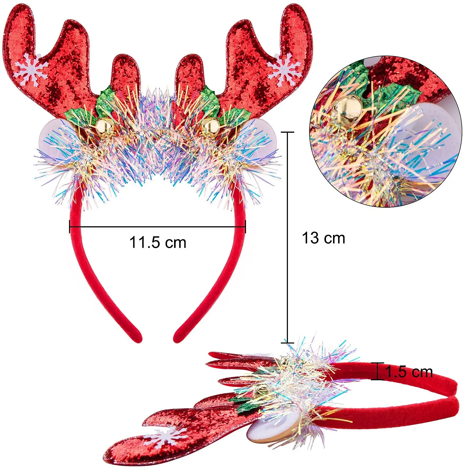 Обруч BQTQ Рождественский, 12 шт, фото №2