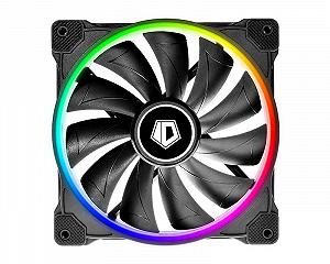 Вентилятор ID-Cooling ZF-14025-ARGB Single Pack 140x140x25мм 4-pin PWM чорний - Фото 1