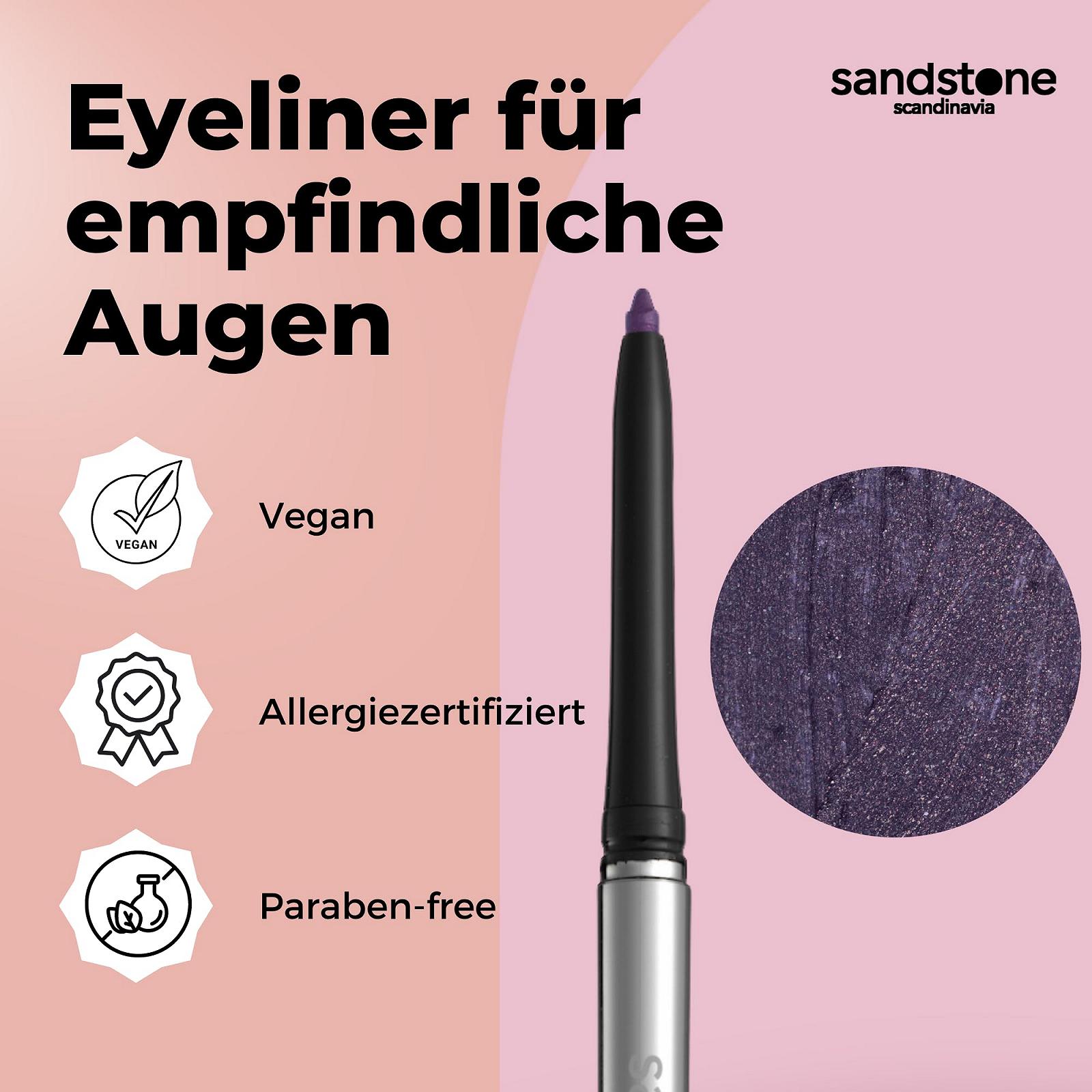Олівець для очей Sandstone Scandinavia водостійкий гіпоалергенний фіолетовий (Purple Space), фото №4