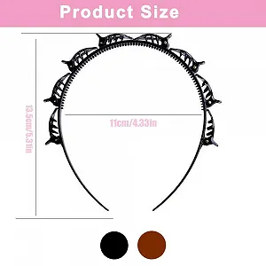 Обруч для волос Двойная челка, 2 шт synthetic.ua - Фото 1