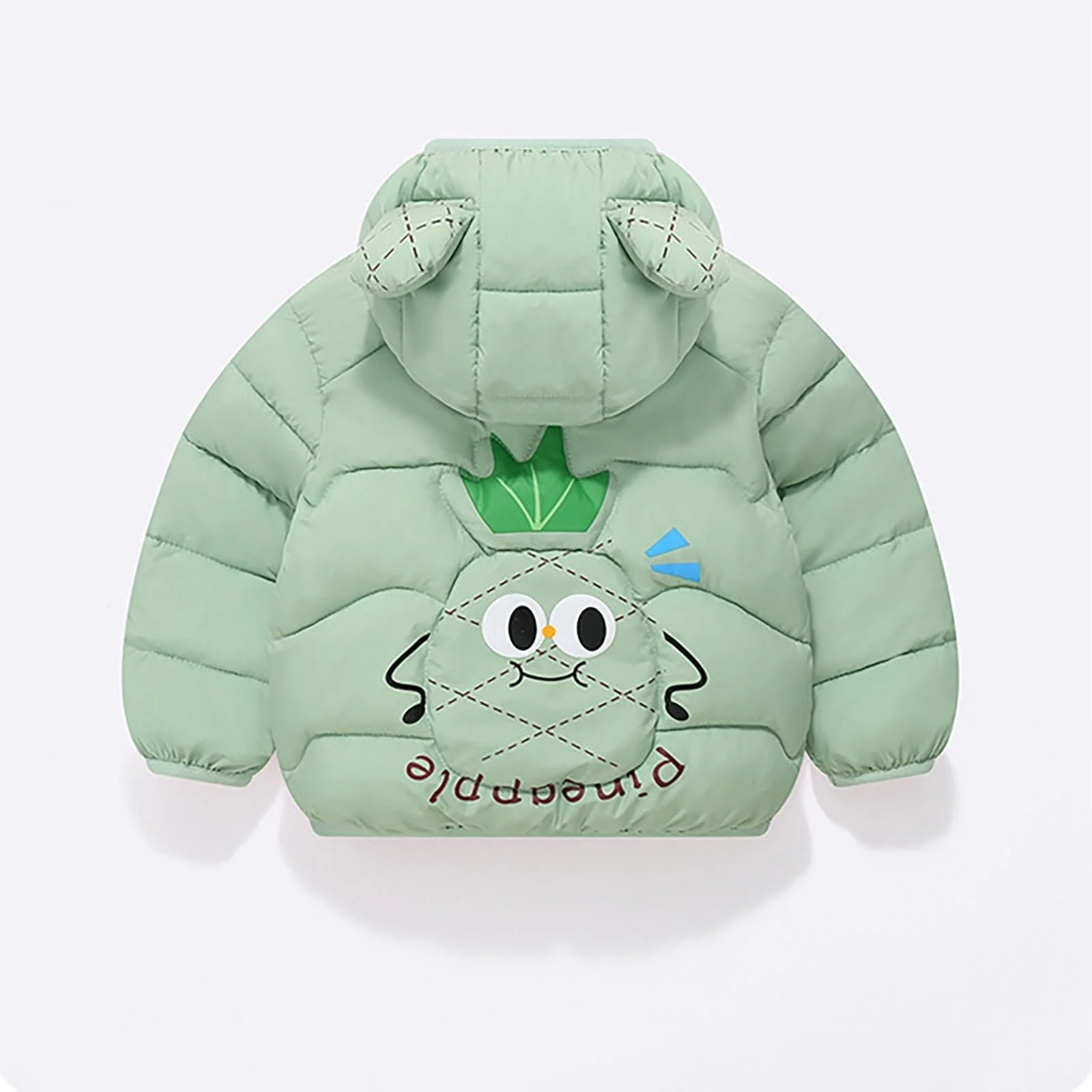 Унисекс Детский Теплый Пуховик Повседневная Пуховая Куртка Толстая Хлопковая Куртка Однотонное Зимнее Пальто Модная Детская Куртка Термо Пальто Переходная Куртка Ветрозащитная, фото №2