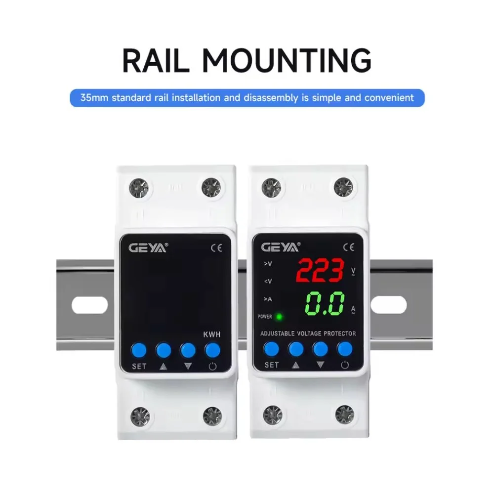 Реле контролю напруги GEYA GPS6-VA5 2P 63A 220V з дисплеєм, фото №8