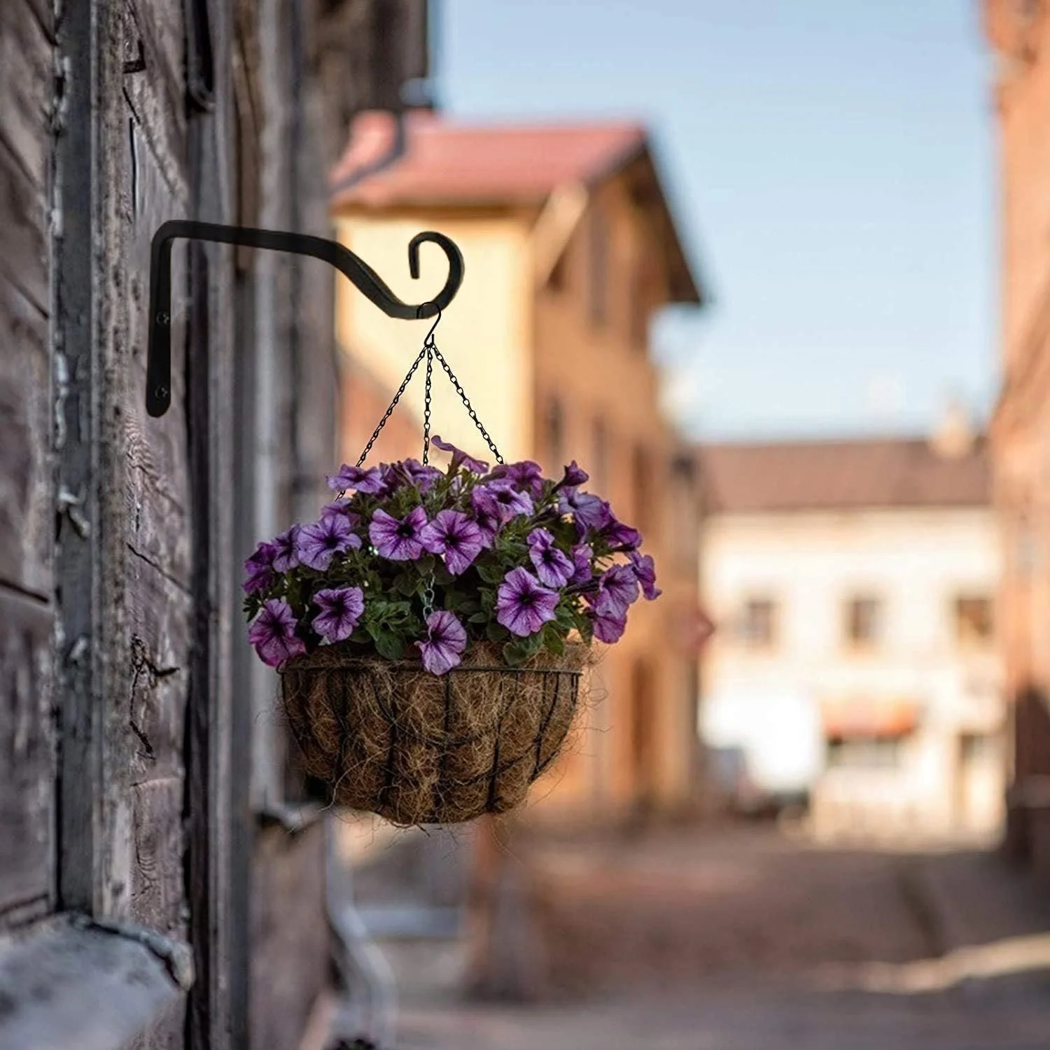 Тримач для рослин настінний 2 штуки 15 см Чорний для кошиків та ліхтарів, фото №6 Тримач для рослин настінний 2 штуки 15 см Чорний для кошиків та ліхтарів, фото №6