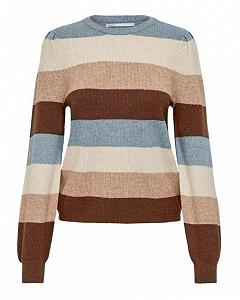 Пуловер ONLKATIA L/S STRIPE PULLOVER CC KNT 15231260-Pearl Blue-Stripes:W. MEL. W. PUMICE STON ONLY XS - Фото 1