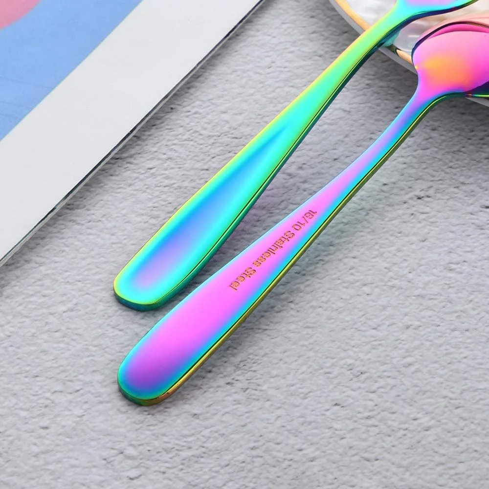 Ложка Кавова Buyer Star Elegant Нержавіюча Сталь (Набір 6 штук) Rainbow Colour, фото №7