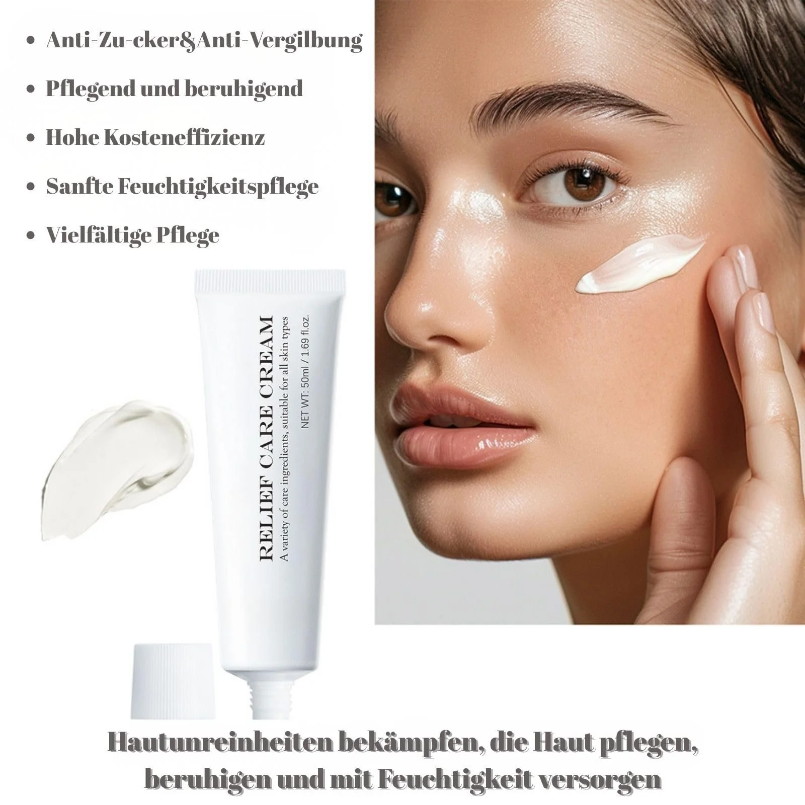 Денний крем 345 Relief Cream зволожуючий заспокійливий омолоджуючий 2 шт., фото №3