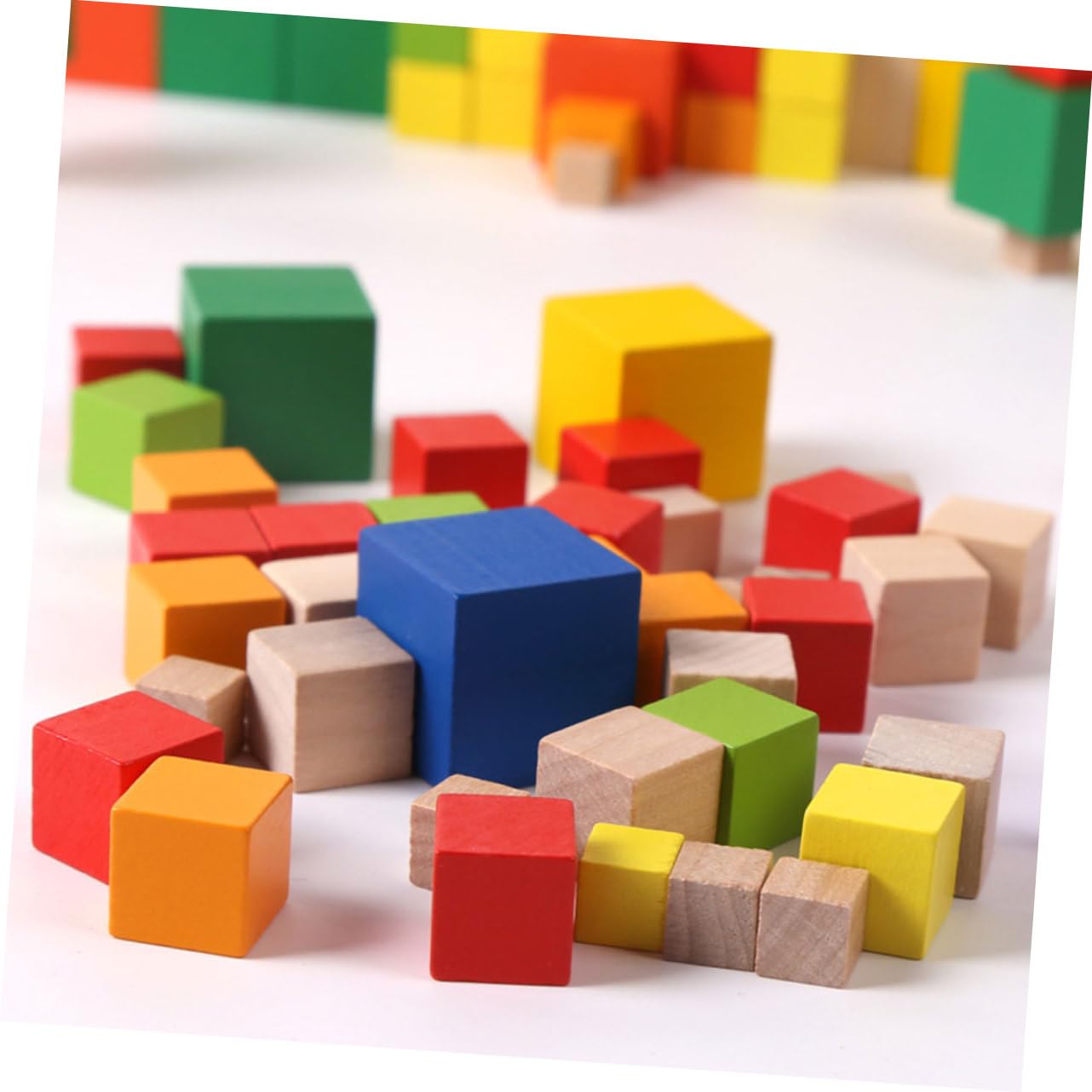 Блоки PHENOFICE Pack of 200 DIY Кольорові Кубики для Ремесел Дитячі Навчальні Порожні Куби Береза Бамбук, фото №2 Блоки PHENOFICE Pack of 200 DIY Кольорові Кубики для Ремесел Дитячі Навчальні Порожні Куби Береза Бамбук, фото №2