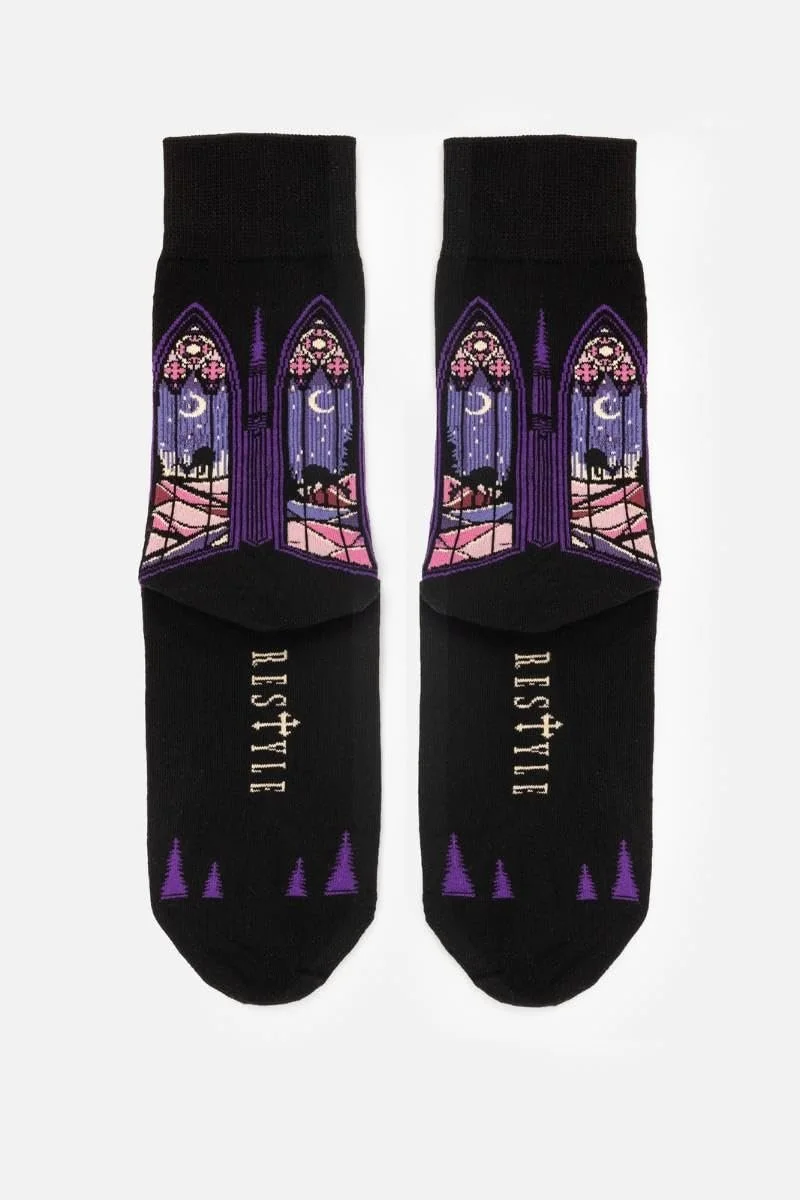 Шкарпетки Restyle Hare Moon Jacquard, фото №4 Шкарпетки Restyle Hare Moon Jacquard, фото №4