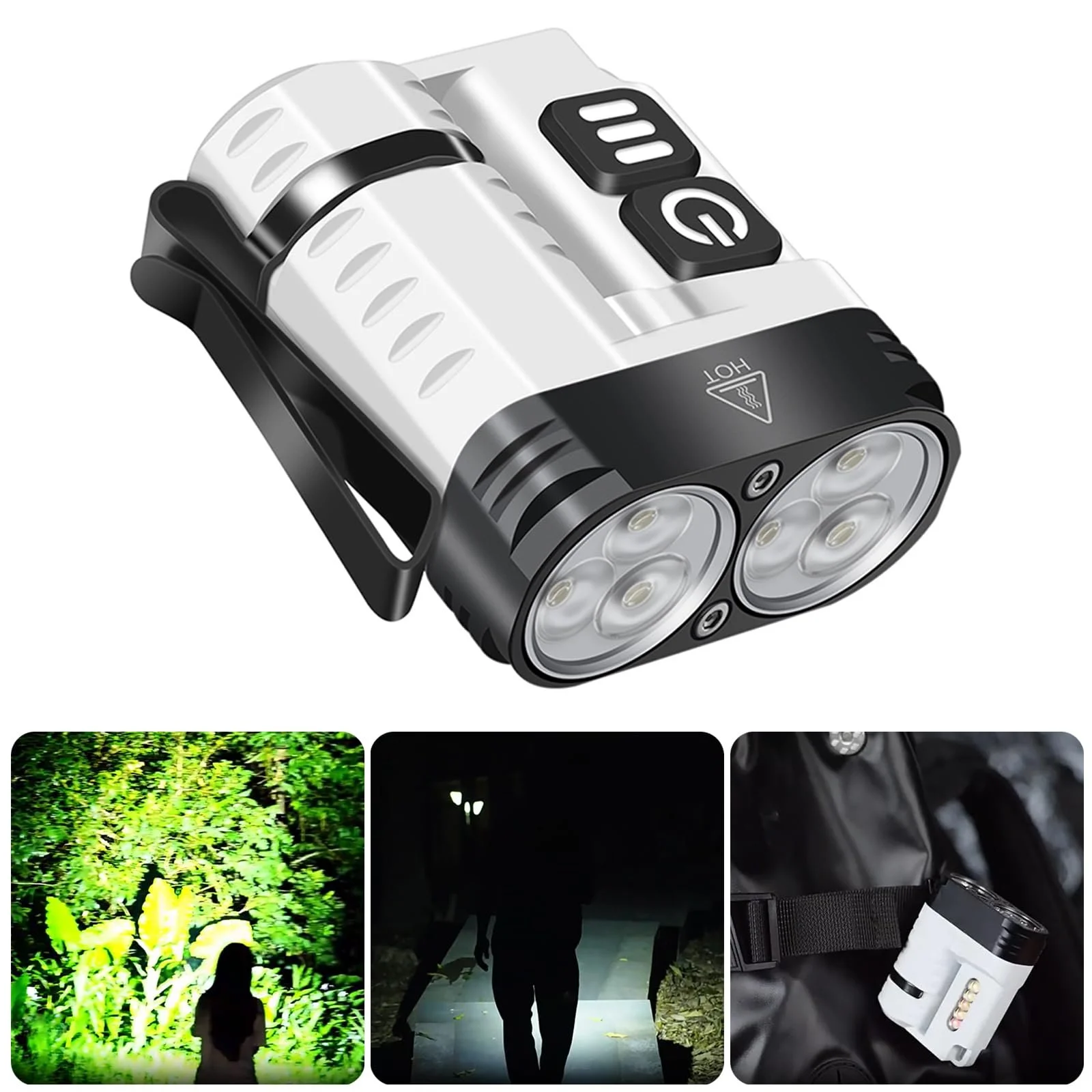 Маленький Светодиодный Фонарь Факел Ручной Яркий Водонепроницаемый Для Кемпинга на Открытом Воздухе Перезаряжаемый С Клипсой, фото №2