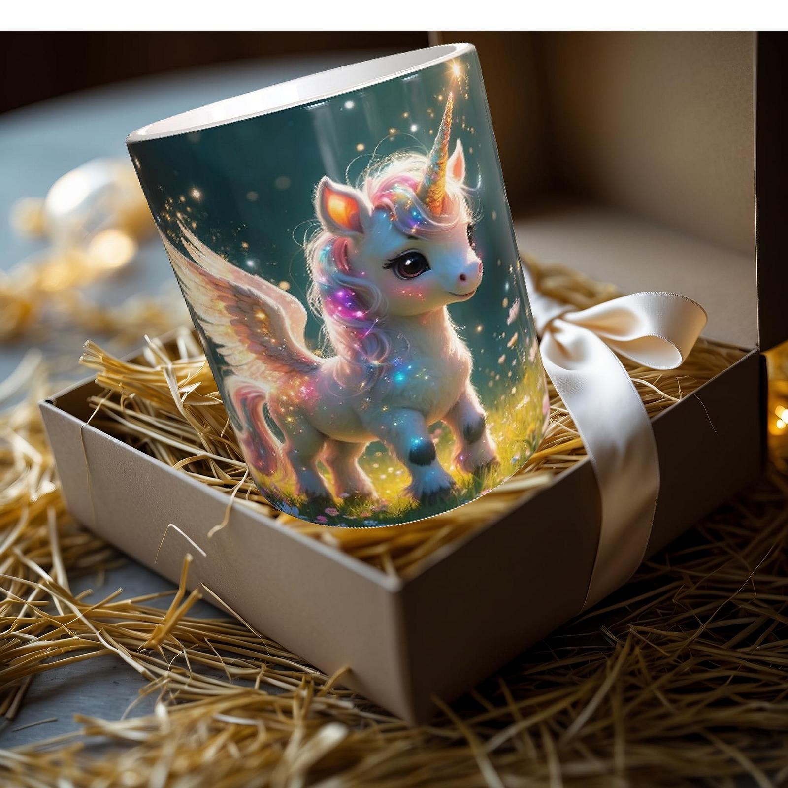 Кружка Unicorn 330 мл - Sparkling Baby Unicorn with Wings at Night - Magical Fairy Tale World - Идея подарка для детей и любителей единорогов, фото №6 Кружка Unicorn 330 мл - Sparkling Baby Unicorn with Wings at Night - Magical Fairy Tale World - Идея подарка для детей и любителей единорогов, фото №6