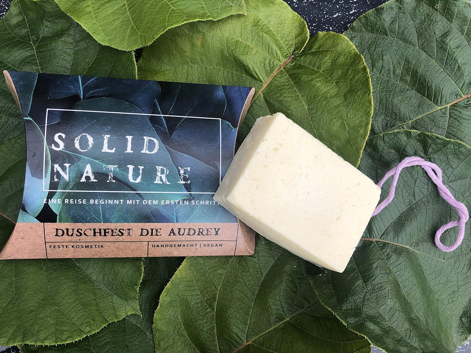 Твердий крем-гель для душу Solidnature DuschFest Die Audrey 120 г (1 шт. в упаковці), фото №2