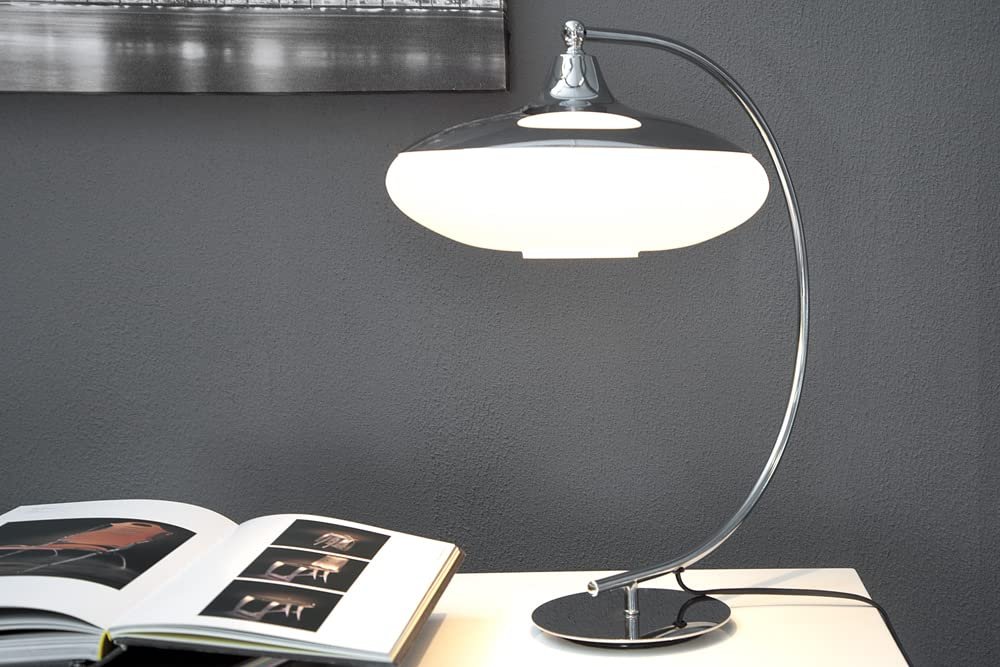 Настільна лампа Luna Logo Design Art Deco Хром, фото №6