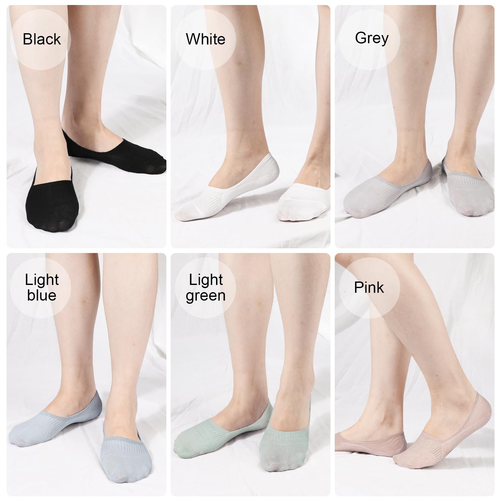 Шкарпетки-слідки Жіночі Бавовняні Низькі, 6 пар, розмір 35-40, фото №7