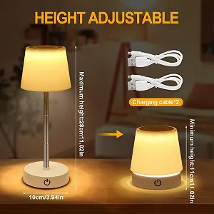 Настільна лампа LED Wireless (набір з 2 шт.) Сенсорна Акумуляторна USB Регульована висота synthetic.ua - Фото 1