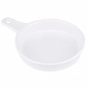 Купити Форма для запікання Gatuida керамічна кругла з ручкою біла - Фото 1 Форма для запікання Gatuida керамічна кругла з ручкою біла - Фото 1
