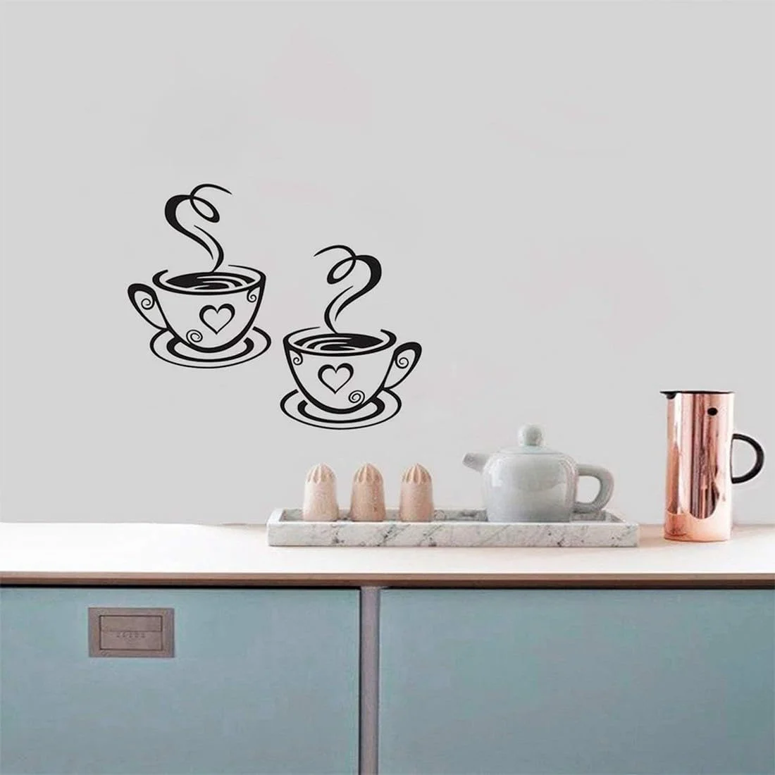 Наклейки на стену Набор 2 шт Кофе Черные, фото №4