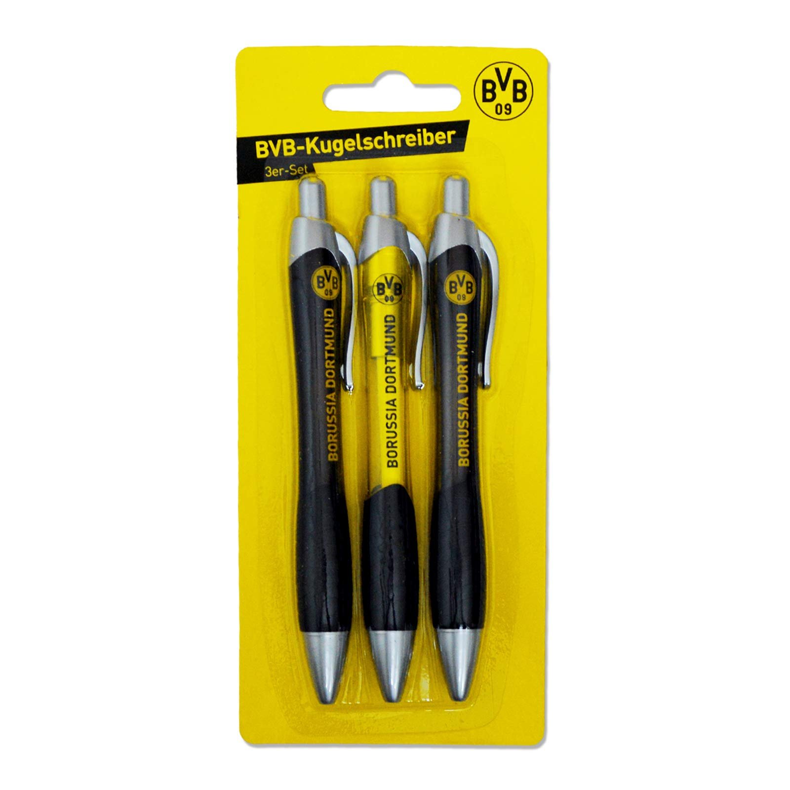 Гель для душа и набор шариковых ручек Borussia Dortmund BVB 09 2-в-1 200 мл Black (набор 3 шт.), фото №3